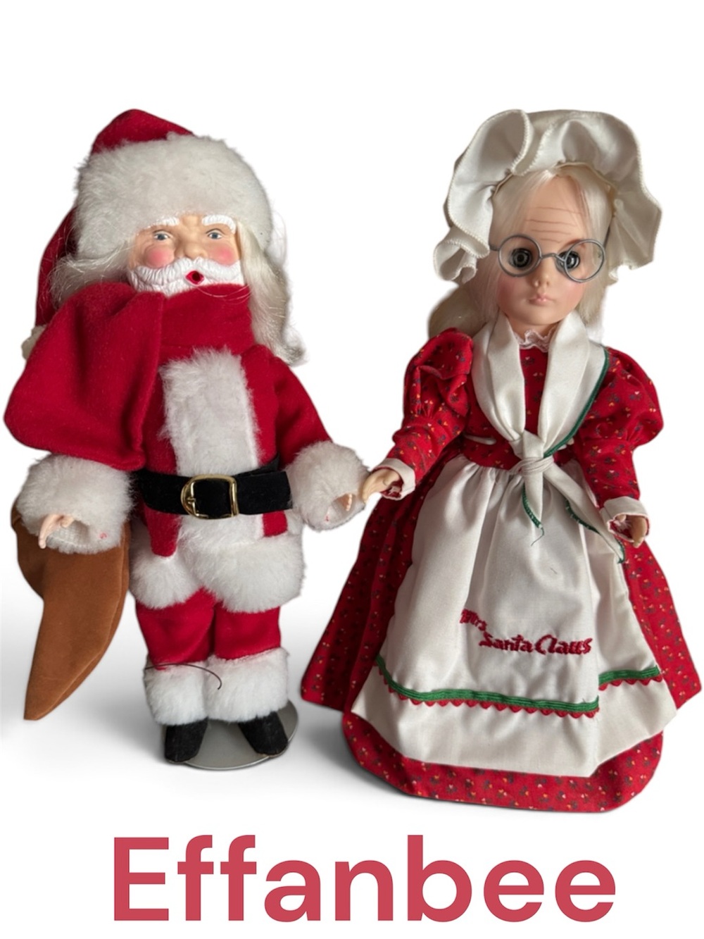 EFFANBEE Santa & Mrs. Claus - Storybook Collector Doll Set - Vintage 80s